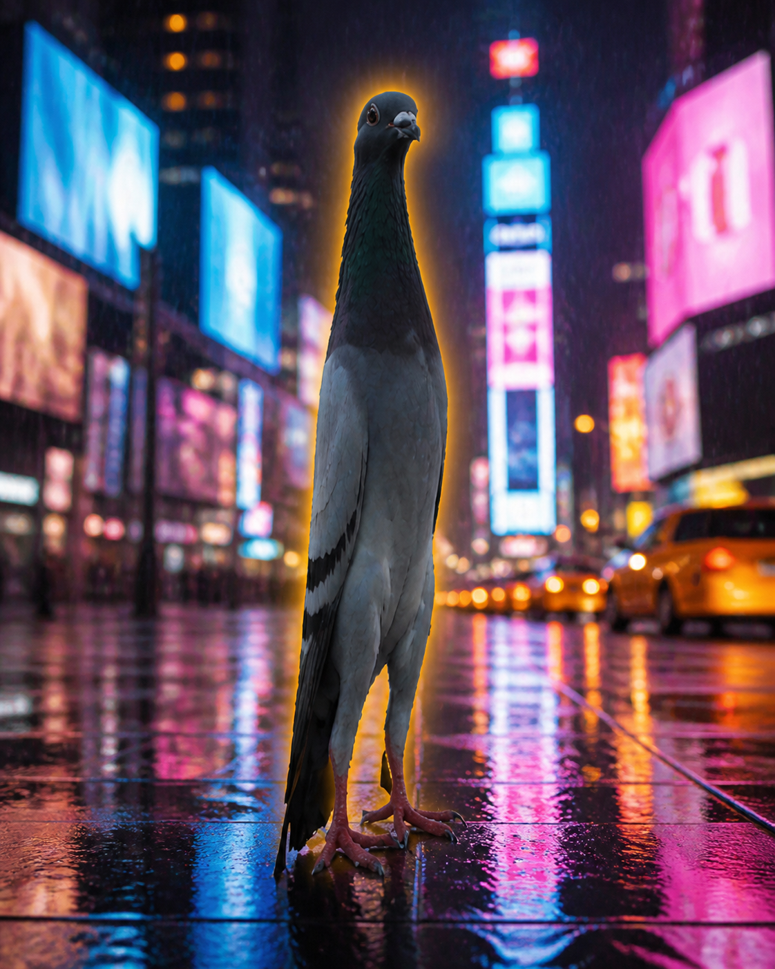 LONGBOI in Times Square at night